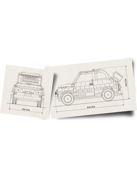 Fiat 500 modrý - LEGO 77942